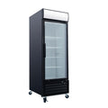 WURESE Glass Door Merchandiser Freezer 19.3 Cu.ft Swing Door Commercial Reach-In Display Freezers with LED Top Panel Upright Freeze Storage