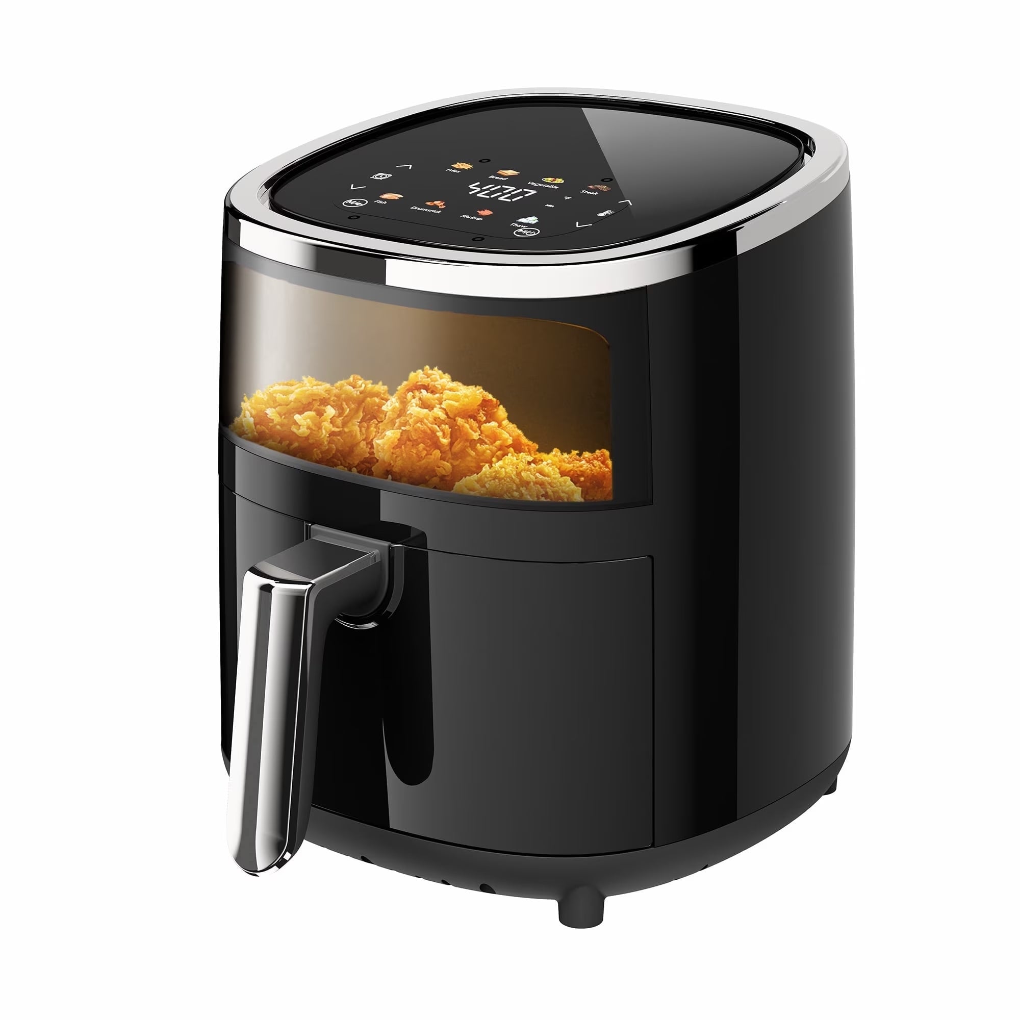 WHALLPRO Compact 4.2QT Air Fryer, 9-in-1 with Smart Digital Color Touch Screen Air Fryers, View Window,Vortex Heating Technology