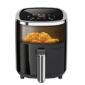 WHALLULTRA 4QT Air Fryer, Smart Touchscreen & View Window, 12 Presets, Vortex Heating, Dishwasher Safe Basket, Black