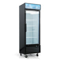 WURESE Glass Door Merchandiser Freezer 19.3 Cu.ft Swing Door Commercial Reach-In Display Freezers with LED Top Panel Upright Freeze Storage