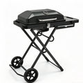 WURESE Portable Fold‑Up Gas BBQ Grill with Wheels, 3.8 kW, Large Cooking Surface for Outdoor Camping Patio Backyard