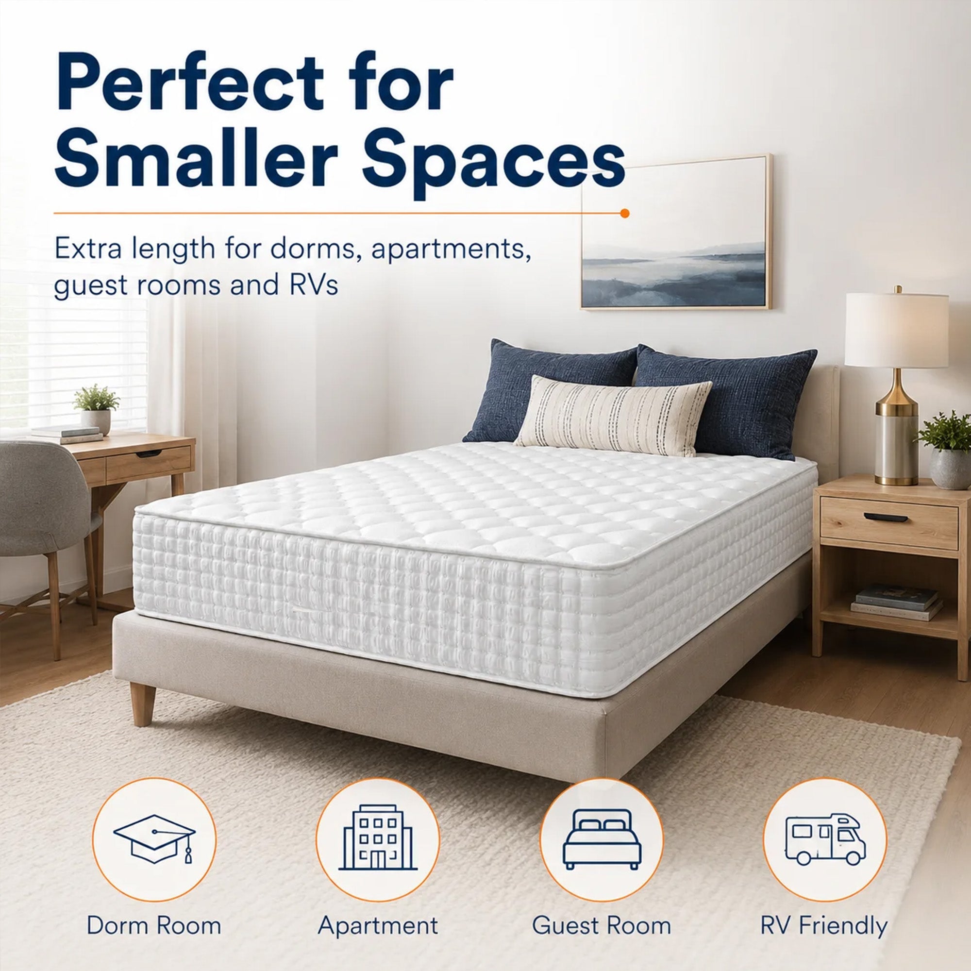 WURESE Hybrid Mattress Medium Firm Pocket Spring and Gel Memory Foam Full Size