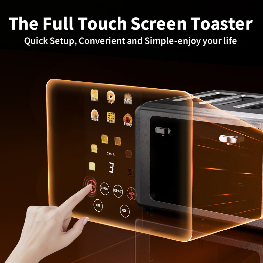 WHALLULTRA Toaster 4 Slice,Touchscreen Toaster