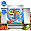 WURESE 54" Commercial Refrigerator, 49 cu.ft. 2 Solid Door Reach-In, Stainless Steel, ETL Approved, Upright Fridge for Restaurant & Kitchen Storage