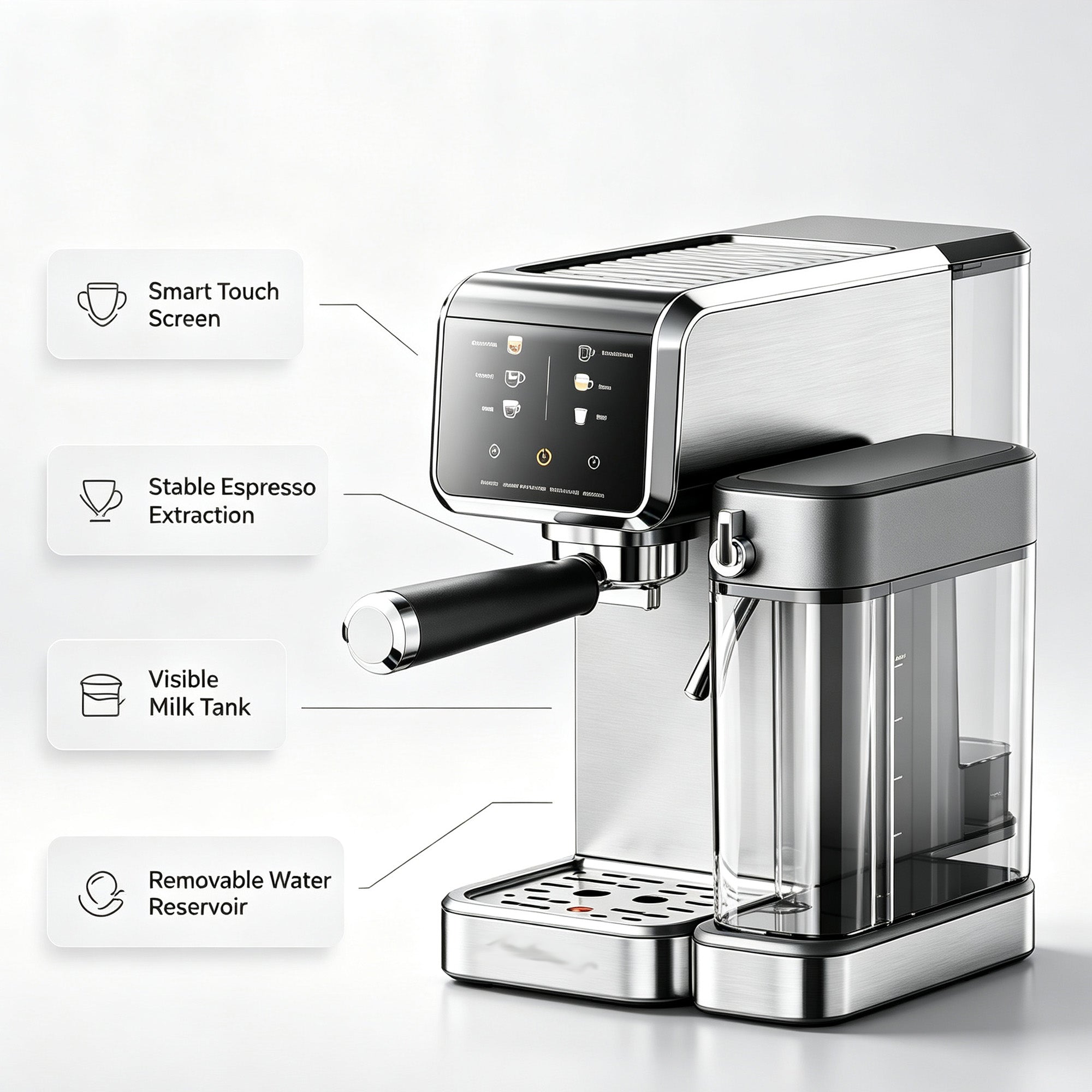 WURESE Espresso Machine with Automatic Milk Frother
