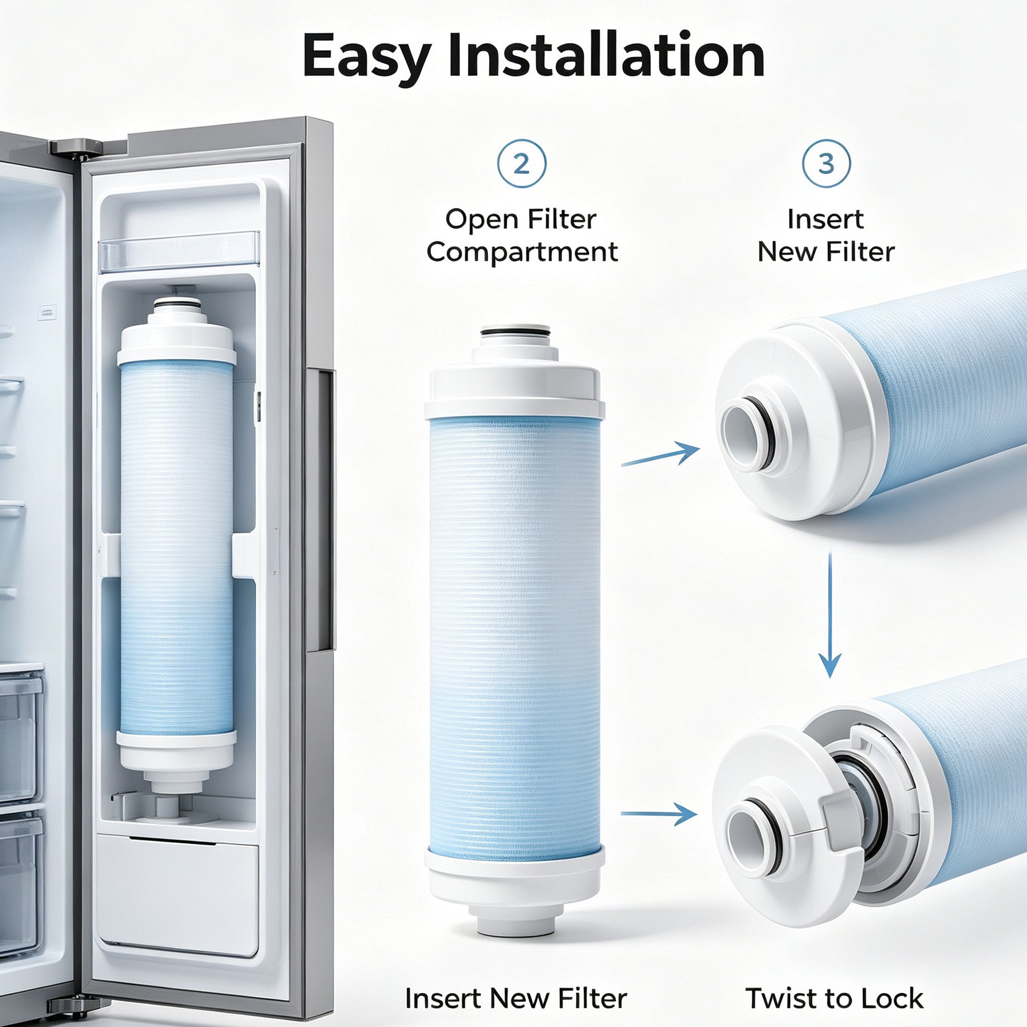 WURESE Refrigerator Water Filter