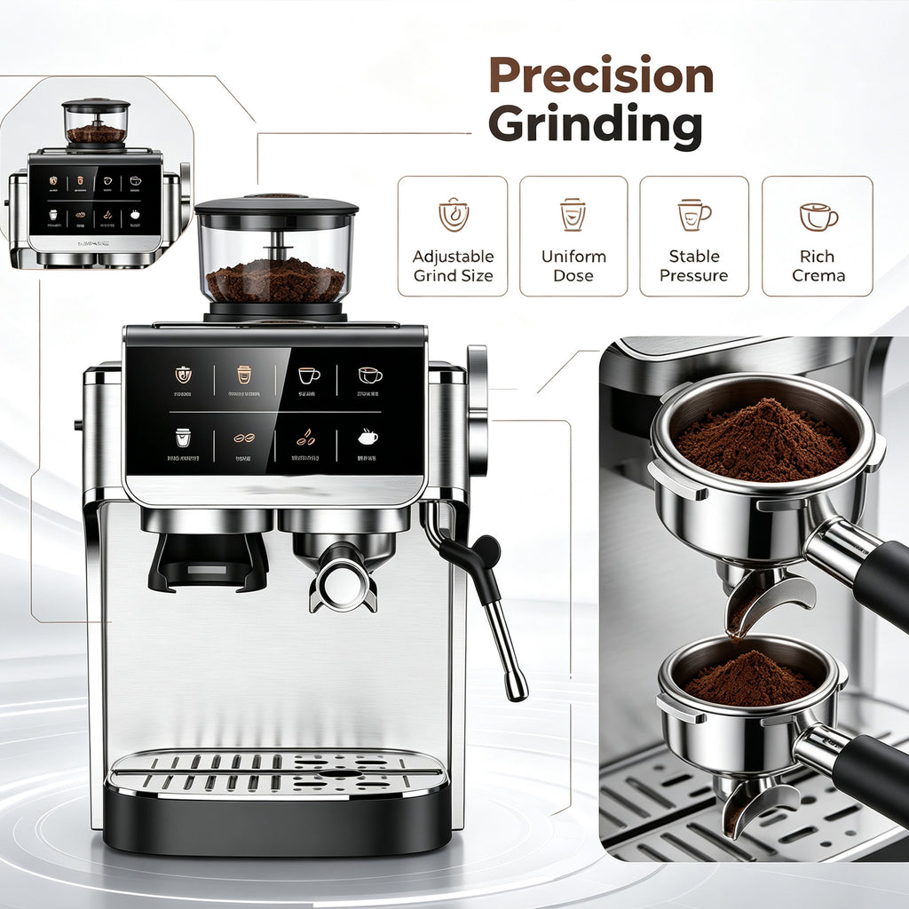 WURESE Espresso Machine Integrated Grinder