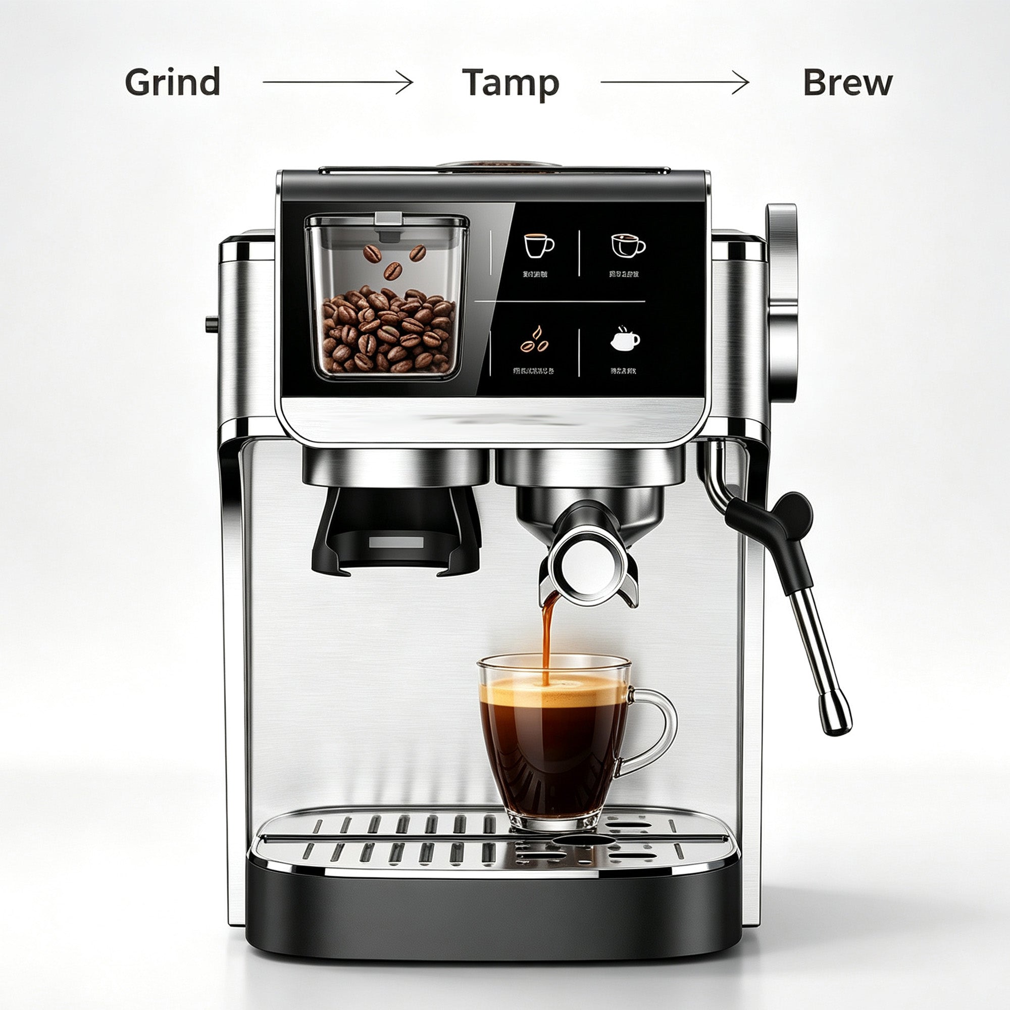 WURESE Espresso Machine Integrated Grinder
