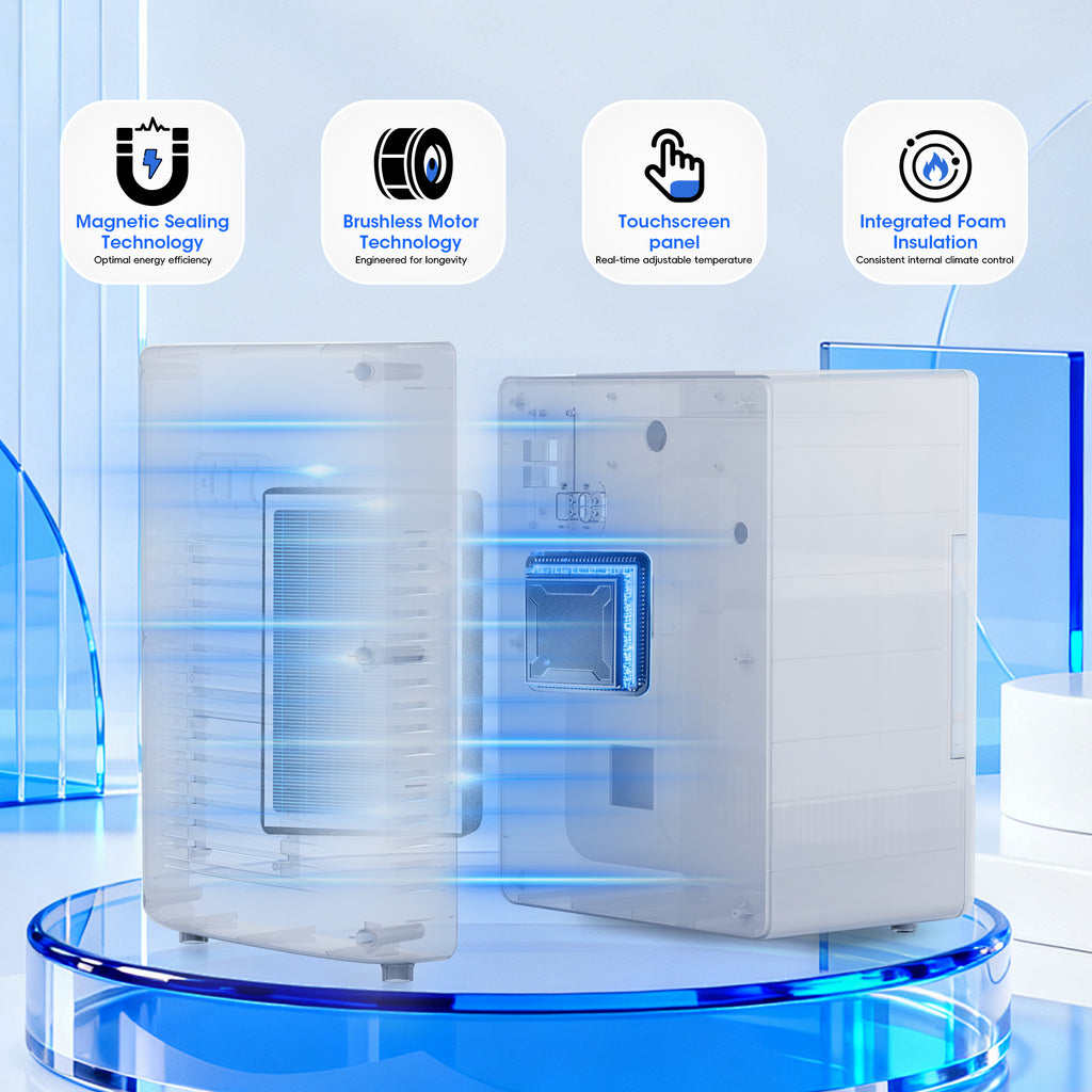 WHALL ULTRA 12L Portable Mini Fridge, White